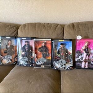 5 Vintage Barbie dolls Collector Edition Harley-Davidson